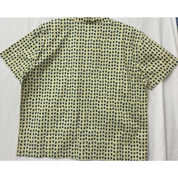 Target x House of Aama Short Sleeve Button Down Shirt Green Polka Dots Sz Large - Picture 11 of 11